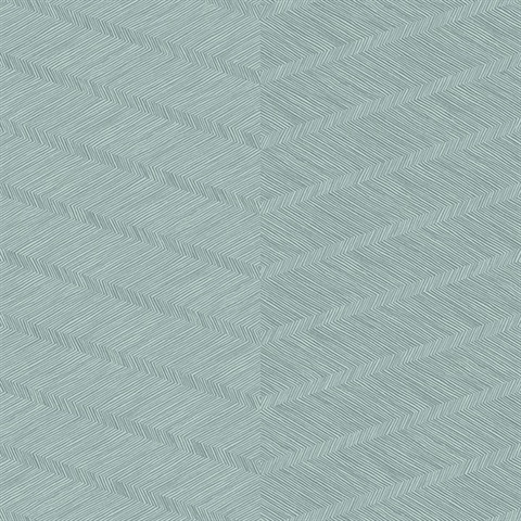 Scott Living Aspen Aqua Chevron Non Woven Unpasted Wallpaper