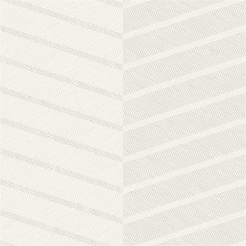 Scott Living Aspen White Chevron Non Woven Unpasted Wallpaper