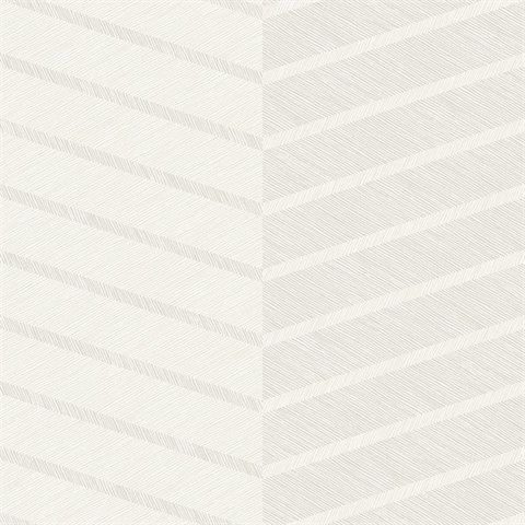 Scott Living Aspen White Chevron Non Woven Unpasted Wallpaper