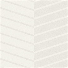 Scott Living Aspen White Chevron Non Woven Unpasted Wallpaper