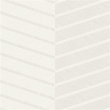 Scott Living Aspen White Chevron Non Woven Unpasted Wallpaper