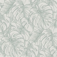 Scott Living Balboa Olive Botanical Non Woven Unpasted Wallpaper