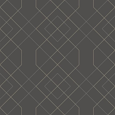 Scott Living Ballard Grey Geometric Non Woven Unpasted Wallpaper