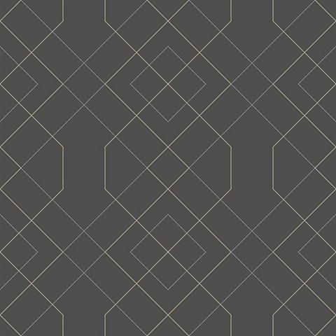 Scott Living Ballard Grey Geometric Non Woven Unpasted Wallpaper