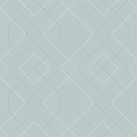Scott Living Ballard Light Blue Geometric Non Woven Unpasted Wallpaper