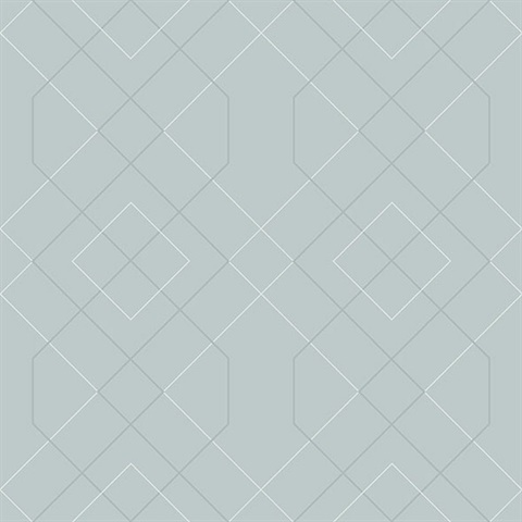 Scott Living Ballard Light Blue Geometric Non Woven Unpasted Wallpaper