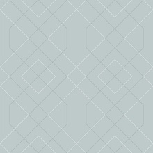 Scott Living Ballard Light Blue Geometric Non Woven Unpasted Wallpaper