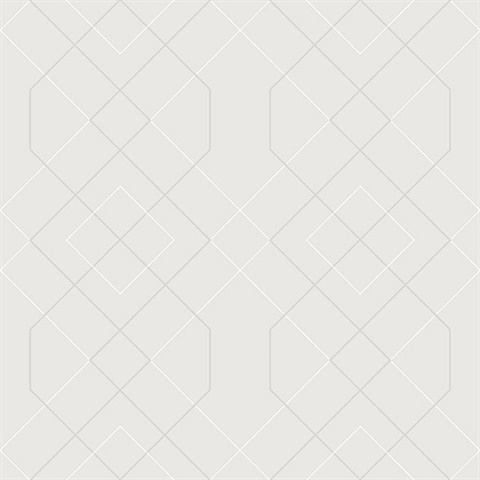 Scott Living Ballard Silver Geometric Non Woven Unpasted Wallpaper