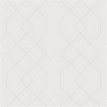 Scott Living Ballard Silver Geometric Non Woven Unpasted Wallpaper