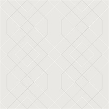 Scott Living Ballard Silver Geometric Non Woven Unpasted Wallpaper