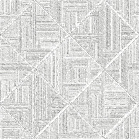 Scott Living Cade Grey Geometric Textured Diamond Wallpaper