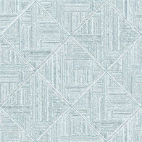 Scott Living Cade Teal Geometric Textured Diamond Wallpaper