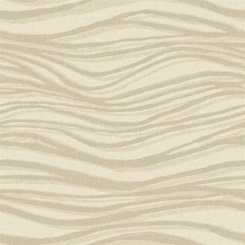 Scott Living Chorus Gold Vertical Textured Wave Wallpaper