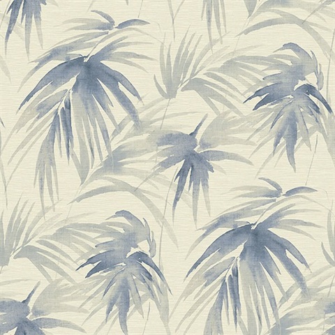 Scott Living Darlana Blue Grasscloth Non Woven Unpasted Wallpaper