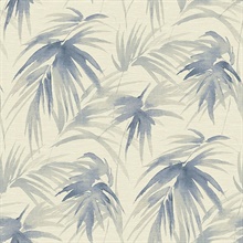 Scott Living Darlana Blue Grasscloth Non Woven Unpasted Wallpaper