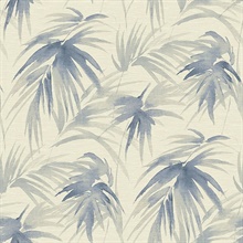 Scott Living Darlana Blue Grasscloth Non Woven Unpasted Wallpaper