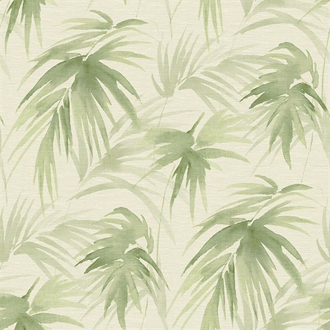 Scott Living Darlana Green Grasscloth Non Woven Unpasted Wallpaper