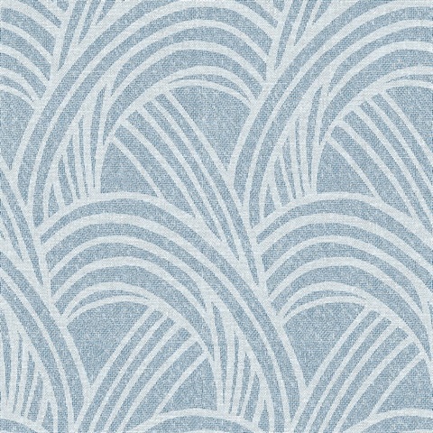 Scott Living Farrah Blue Textured Geometric Wallpaper