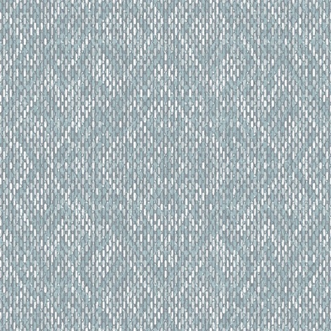 Scott Living Felix Sky Blue Geometric Textured Faded Diamond Wallpaper