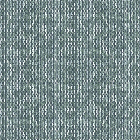 Scott Living Felix Teal Geometric Textured Faded Diamond Wallpaper