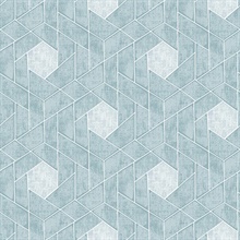 Scott Living Granada Aqua Geometric Non Woven Unpasted Wallpaper