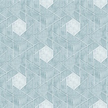 Scott Living Granada Aqua Geometric Non Woven Unpasted Wallpaper