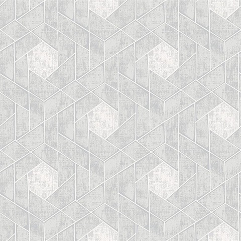 Scott Living Granada Light Grey Geometric Non Woven Unpasted Wallpaper