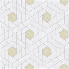 Scott Living Granada Silver Geometric Non Woven Unpasted Wallpaper