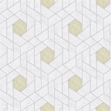 Scott Living Granada Silver Geometric Non Woven Unpasted Wallpaper