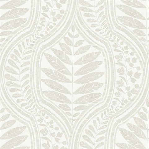 Scott Living Juno Beige Ogee Non Woven Unpasted Wallpaper
