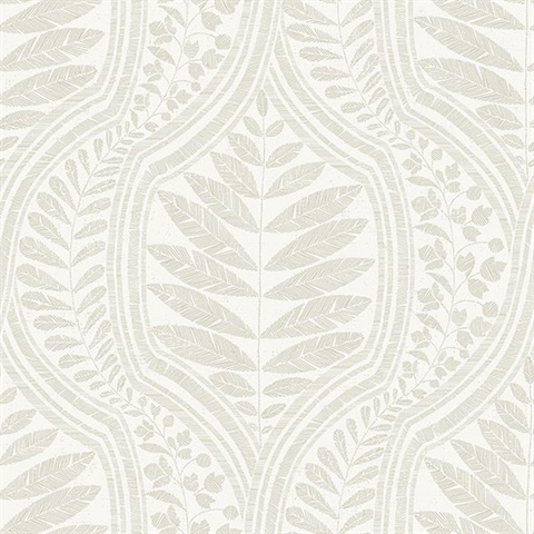 Scott Living Juno Beige Ogee Non Woven Unpasted Wallpaper