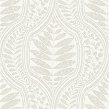 Scott Living Juno Beige Ogee Non Woven Unpasted Wallpaper