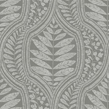 2964-25951 | Scott Living Juno Dark Grey Ogee Unpasted Wallpaper