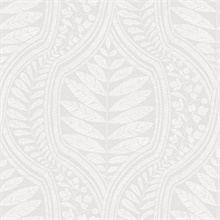 Scott Living Juno Light Grey Ogee Non Woven Unpasted Wallpaper