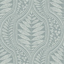 Scott Living Juno Teal Ogee Non Woven Unpasted Wallpaper