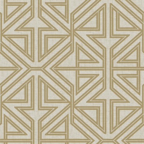 Scott Living Kachel Gold Modern Geometric Wallpaper