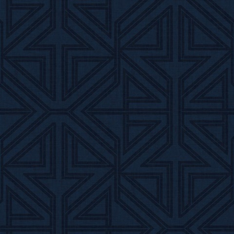 Scott Living Kachel Indigo Modern Geometric Wallpaper