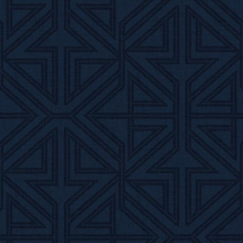 Scott Living Kachel Indigo Modern Geometric Wallpaper