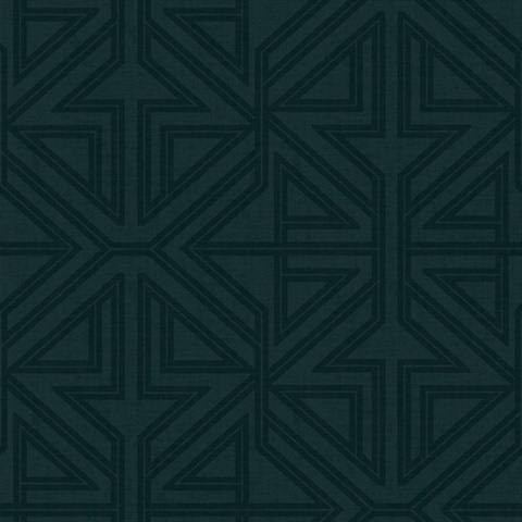 Scott Living Kachel Teal Modern Geometric Wallpaper