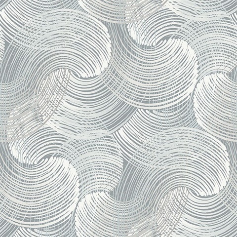 Scott Living Karson Slate Swirling Geometric Non Woven Unpasted Wallpa