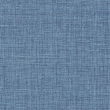 Scott Living Lanister Blue Faux Linen Textured Wallpaper