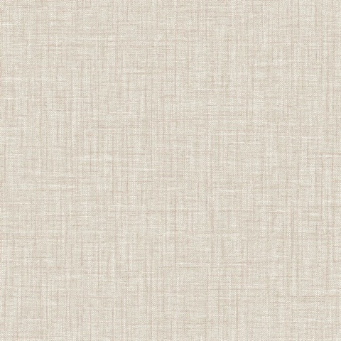 Scott Living Lanister Taupe Faux Linen Textured Wallpaper