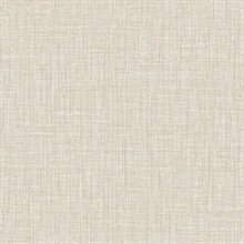 Scott Living Lanister Taupe Faux Linen Textured Wallpaper