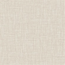 Scott Living Lanister Taupe Faux Linen Textured Wallpaper