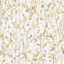 Scott Living Leandra Yellow Floral Trail Wallpaper