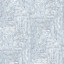 Scott Living Merritt Indigo Geometric Non Woven Unpasted Wallpaper