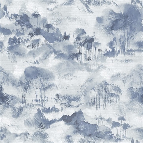 Scott Living Nara Indigo Toile Silhouette Wallpaper