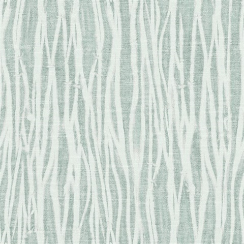 Scott Living Nazar Green Stripe on Textured Linen Wallpaper