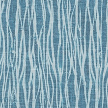 Scott Living Nazar Indigo Stripe on Textured Linen Wallpaper