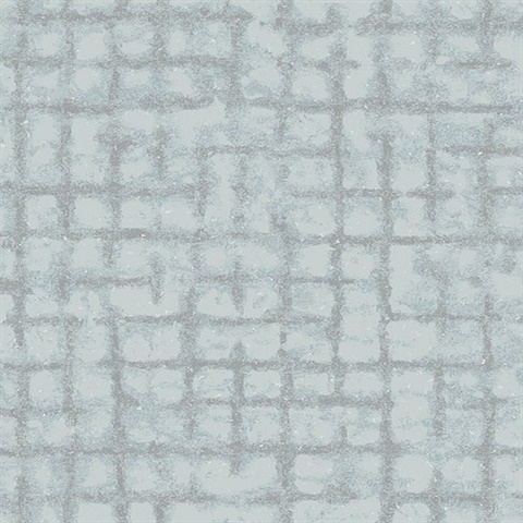 Scott Living Shea Sky Blue Distressed Geometric Non Woven Unpasted Wal